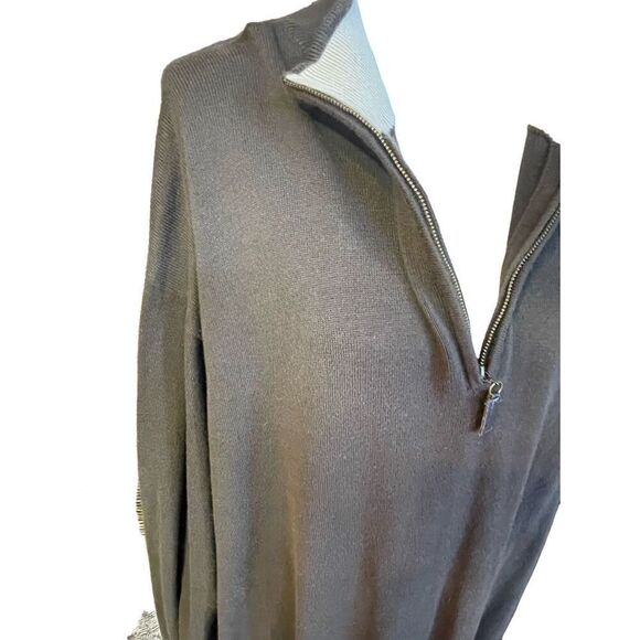 Rochester 100% Pima Cotton Half Zip Pullover Brown/Tan Men’s Sweater Size 3XL - Picture 4 of 10